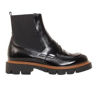 Ateliers Billow Loafer Patent Leather Black Boots - Unique Canadian Designer 36